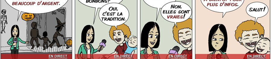 Lahna's Breaking News Halloween - French - LanguageComics.com