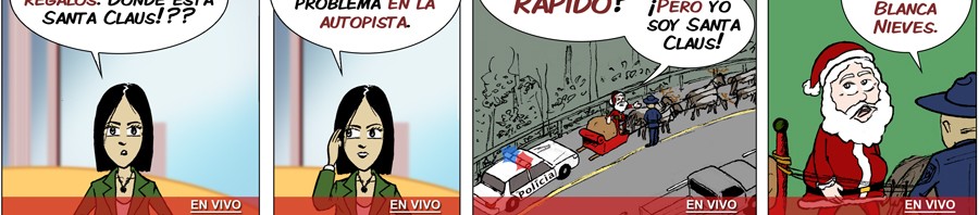 Lahna's Breaking News 15 Santa - Spanish - LanguageComics.com