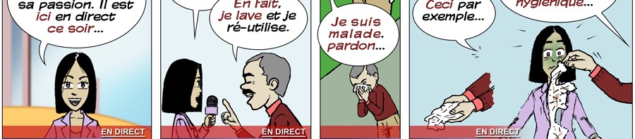 Lahna's Breaking News - French - LanguageComics.com