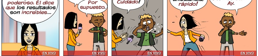 Lahna's Breaking News - Spanish - LanguageComics.com