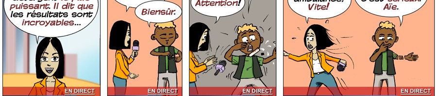 Lahna's Breaking News - French - LanguageComics.com