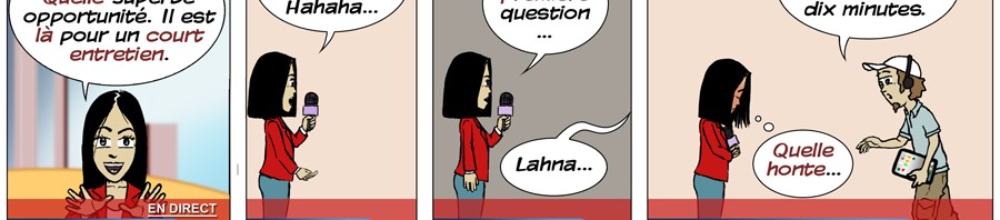 Lahna's Breaking News _ French _ LanguageComics.com